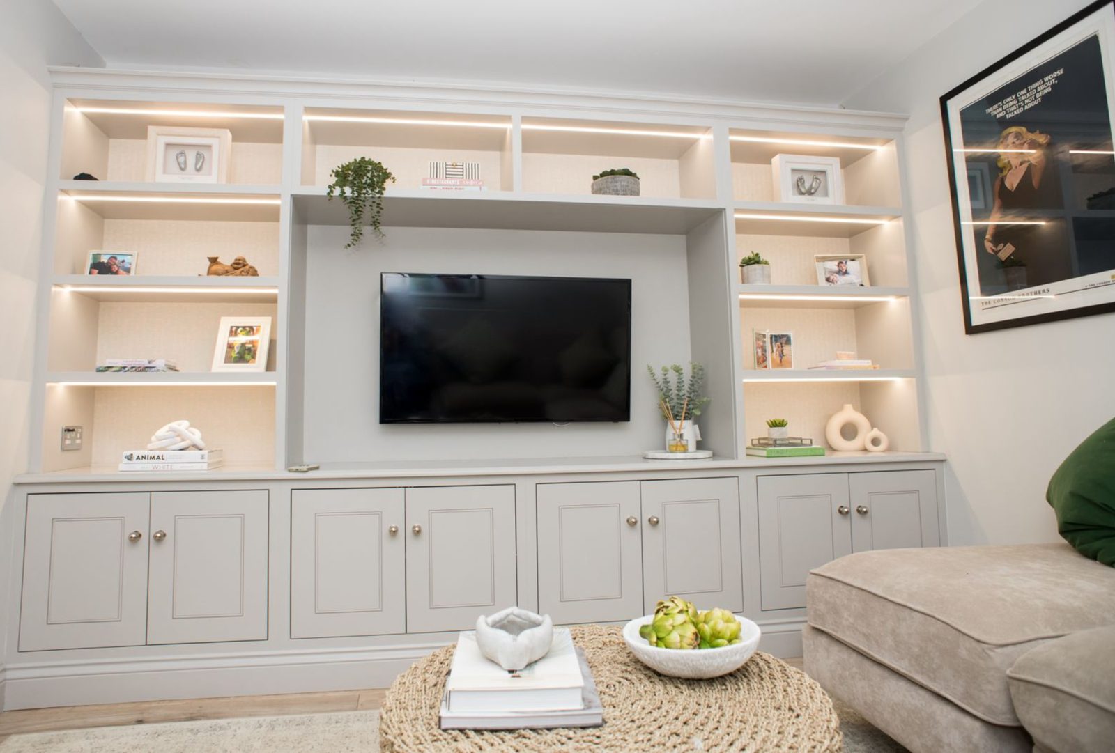 Bespoke media wall, St Albans